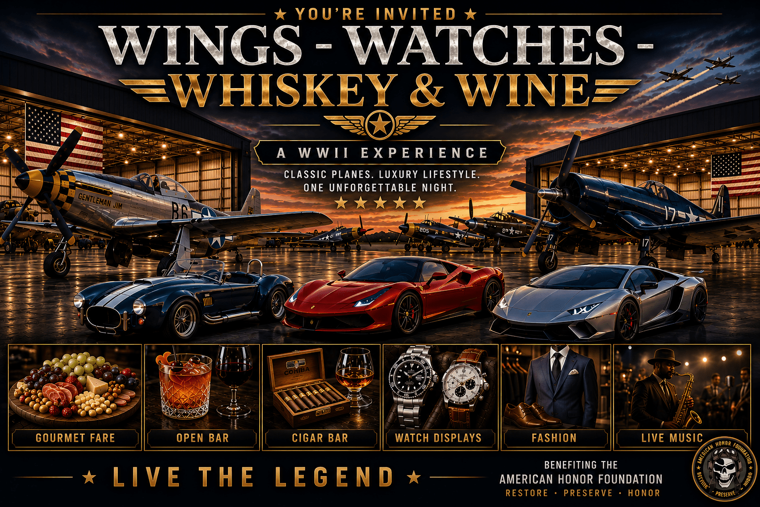 Wings watches Whiskey and Wine